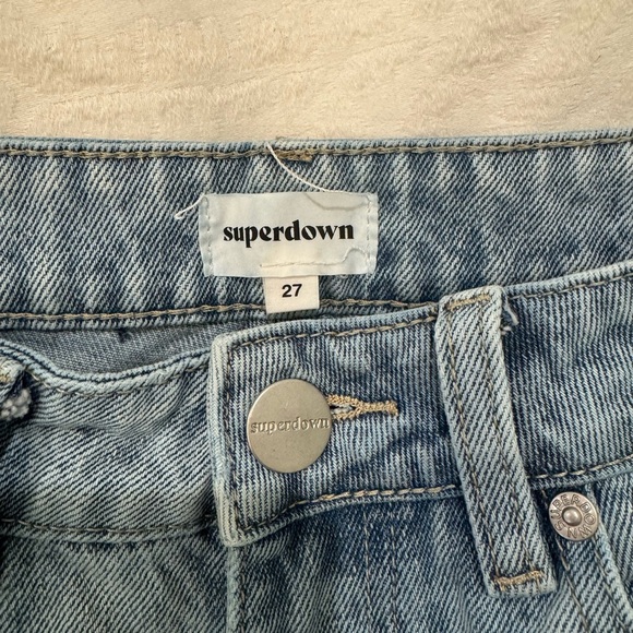 Superdown Dylan Straight Denim Jean in Dark Wash revolve vintage high rise - Picture 4 of 10